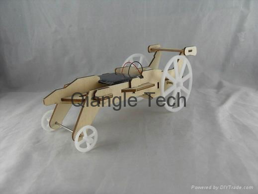 solar plywood children education DIY racing car