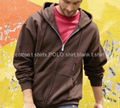 Blank hoodie cotton hoodie men's zipper