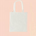 Black White Basic Single Shoulder Bag Canvas Customize Printing Shopping Bag 2