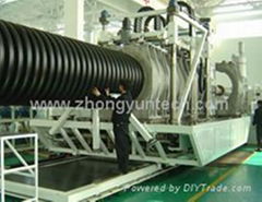 Plastic corrugated pipe processing