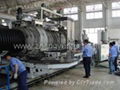 Corrugated plastic pipe machine