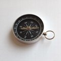 Aluminium body silver pocket compass keychain camping compass 2015 hot selling 2