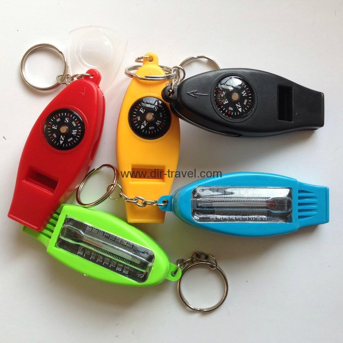 survival whistle with compass thermometer magnify glass  2