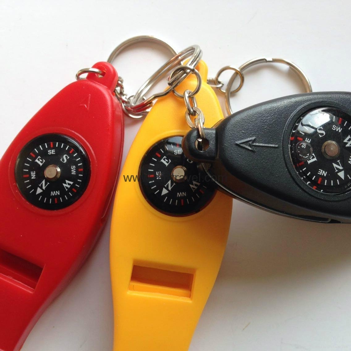 survival whistle with compass thermometer magnify glass  3