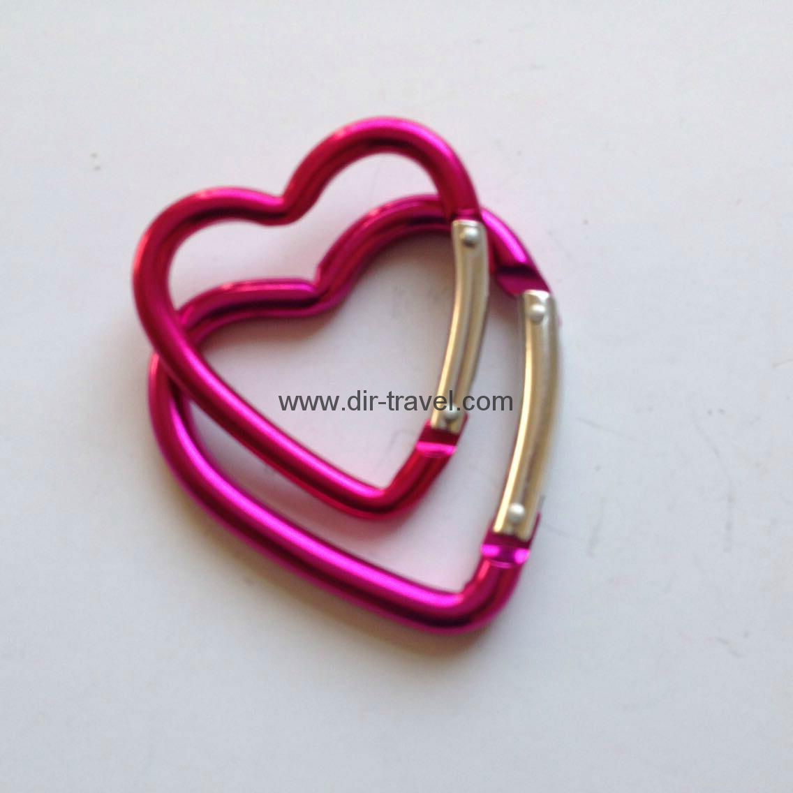 High Quality Cheap Heart Shape Aluminum Carabiner Keychain Bulk Sale