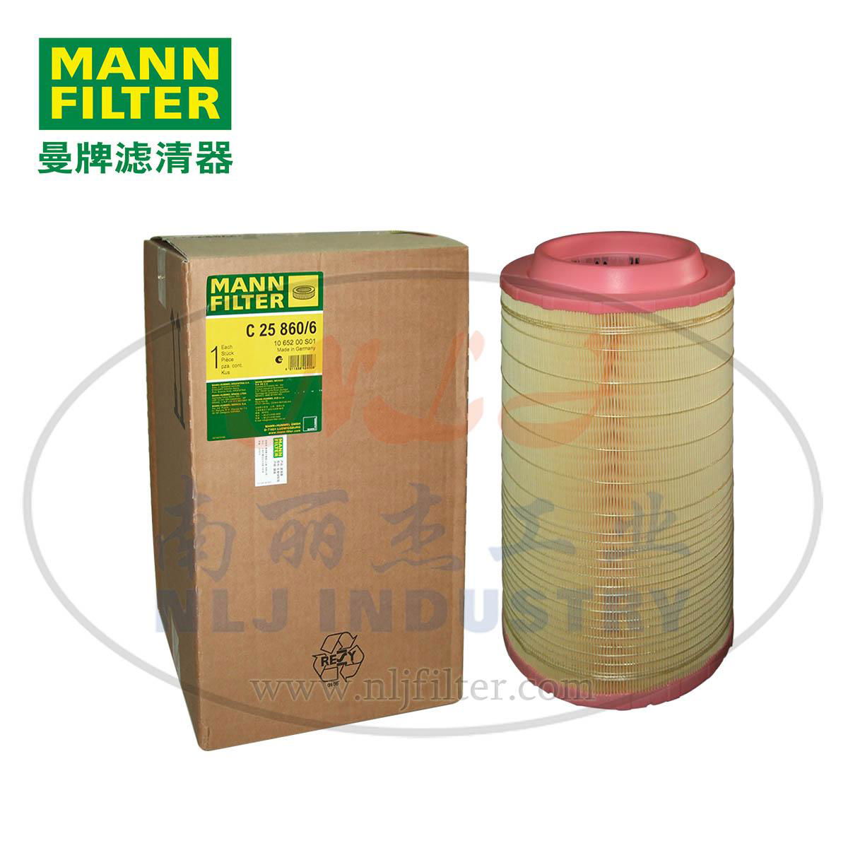 MANN-FILTER(曼牌滤清器)空滤C25860/6 5