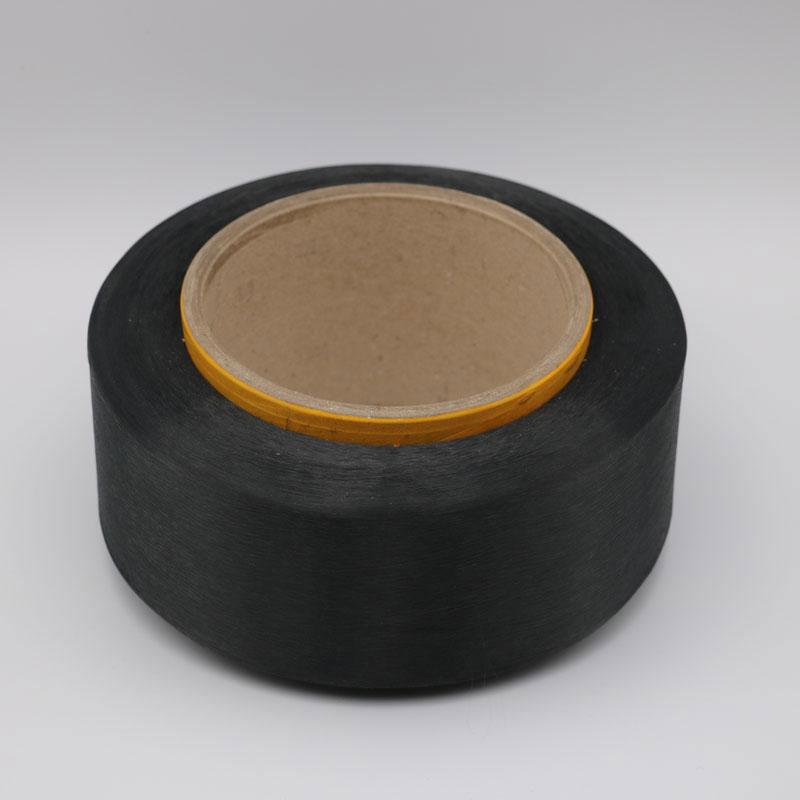 conductive carbon inside black PL fiber filaments 20D/4F for Anti
