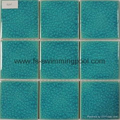 Blue ceramic mosaic