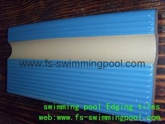Blue pool tiles
