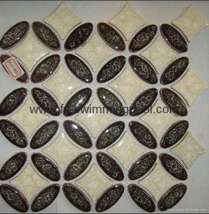 Copper coin shape glass Mosaic 2