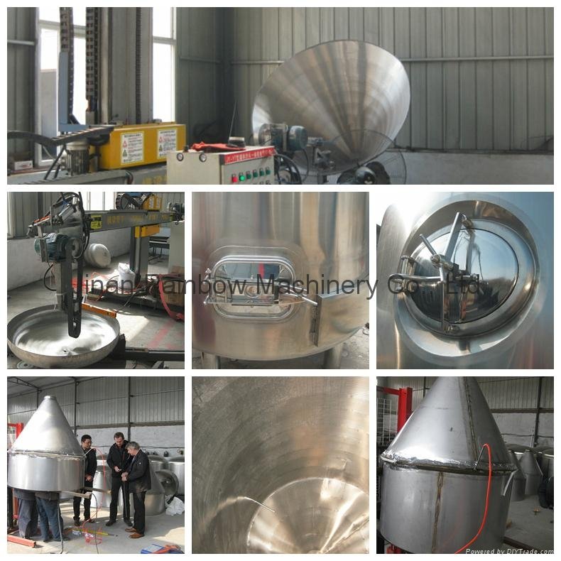 stainless steel 250l beer cooling water jacket conical fermenter 3