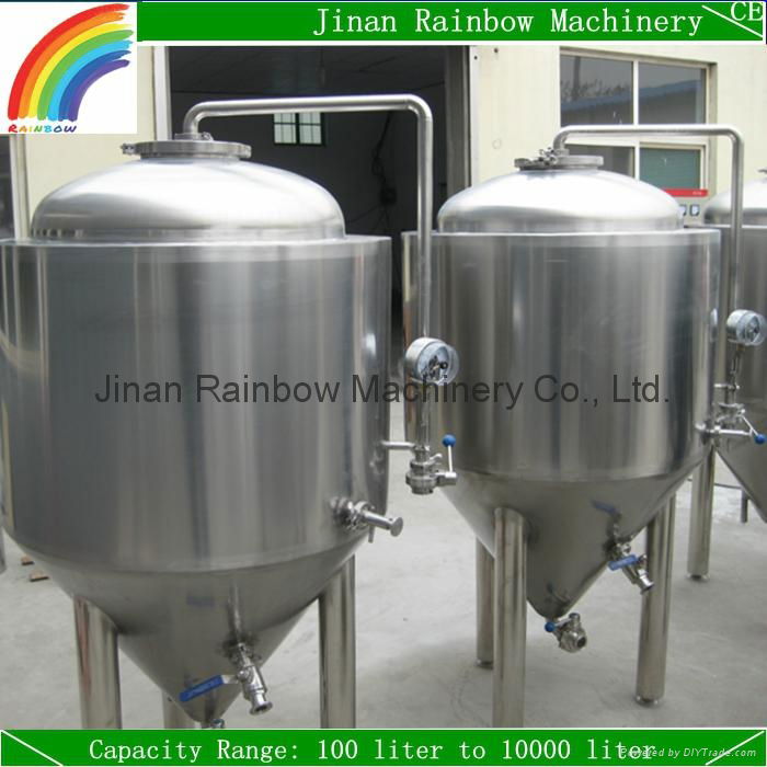 stainless steel 250l beer cooling water jacket conical fermenter
