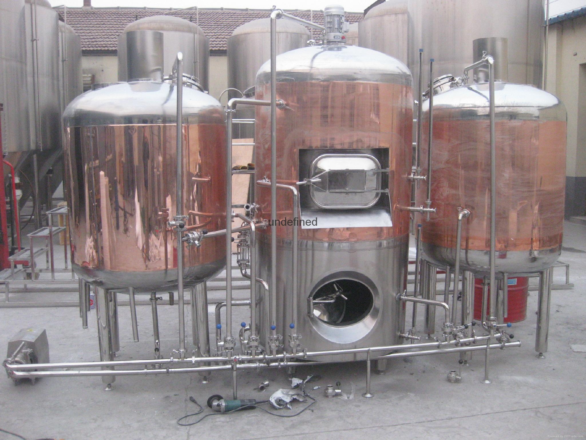 Copper 300L brewhouse equipment, mash tun brew kettle TH300 RAINBOW