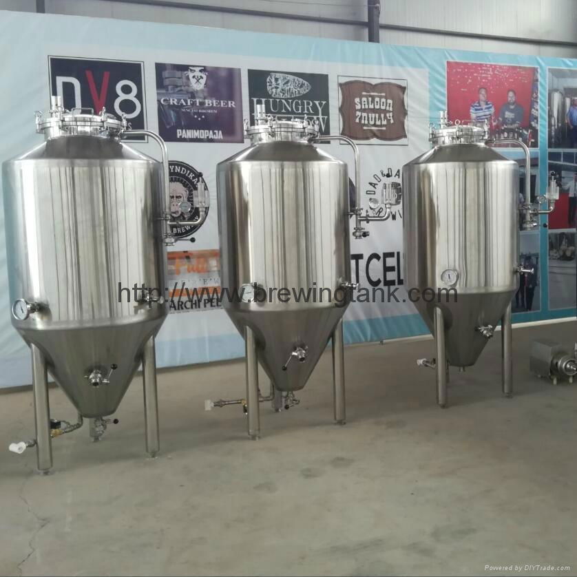 Conical fermentation tank , pilot beer fermenter