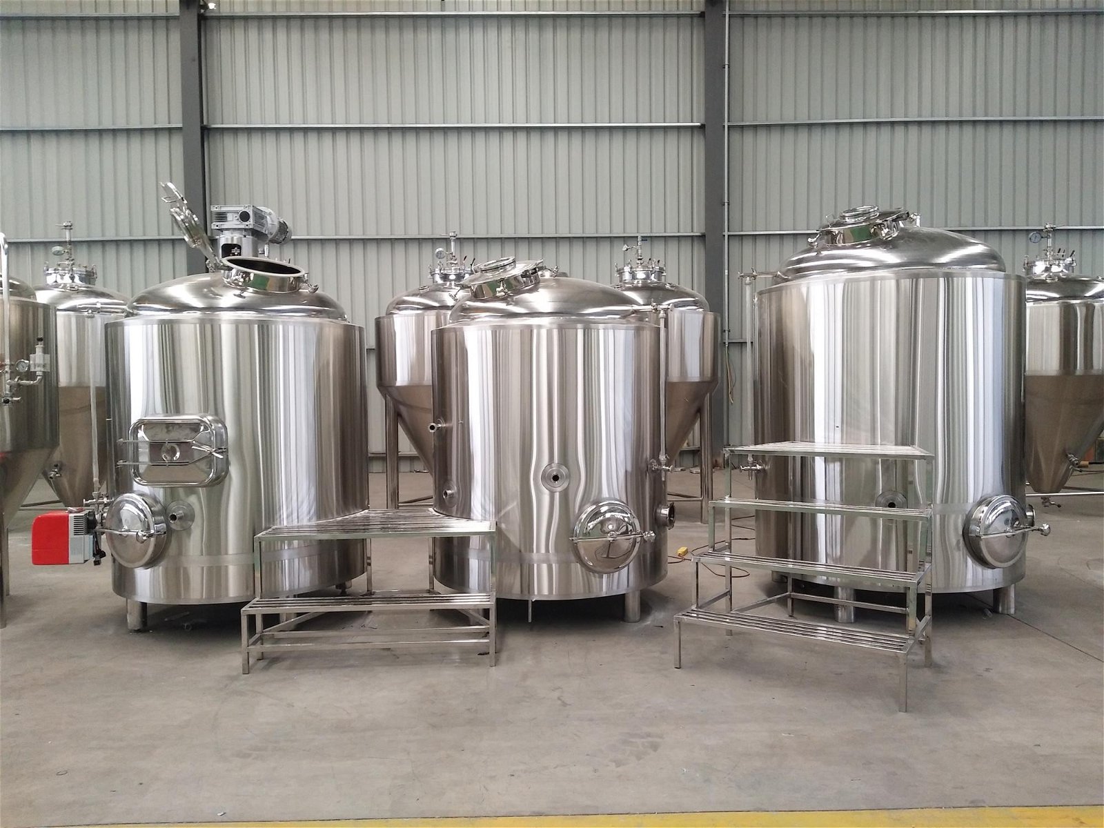 Gas fired 6bbl brewing system, beer brewery equipment