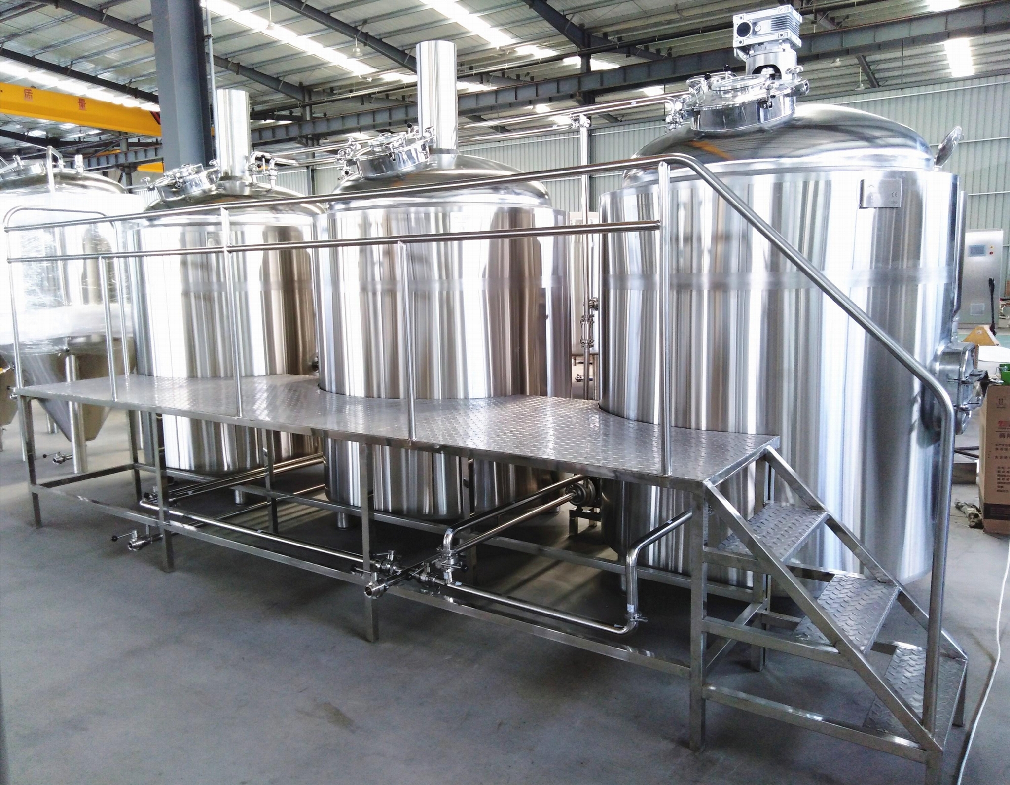 Gas fired 6bbl brewing system, beer brewery equipment 2