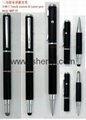 3 in 1 Laser Pointer Touch Stylus Pen for Apple iPad iphone HTC Blackberry 