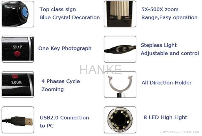 500X digital USB microscope 2