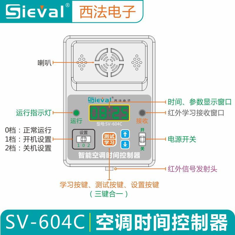 SV-604C西法空调时间控制器 2