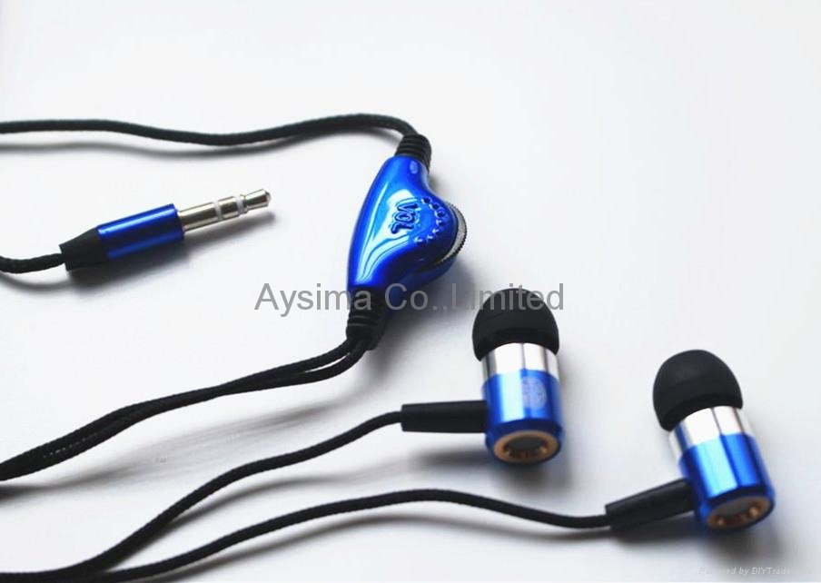Factory custom metallic earphones handsfree headphones 2