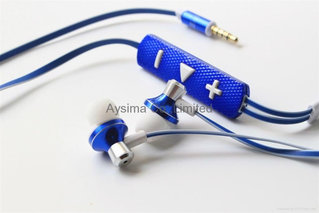 Factory custom metallic earphones handsfree headphones 3