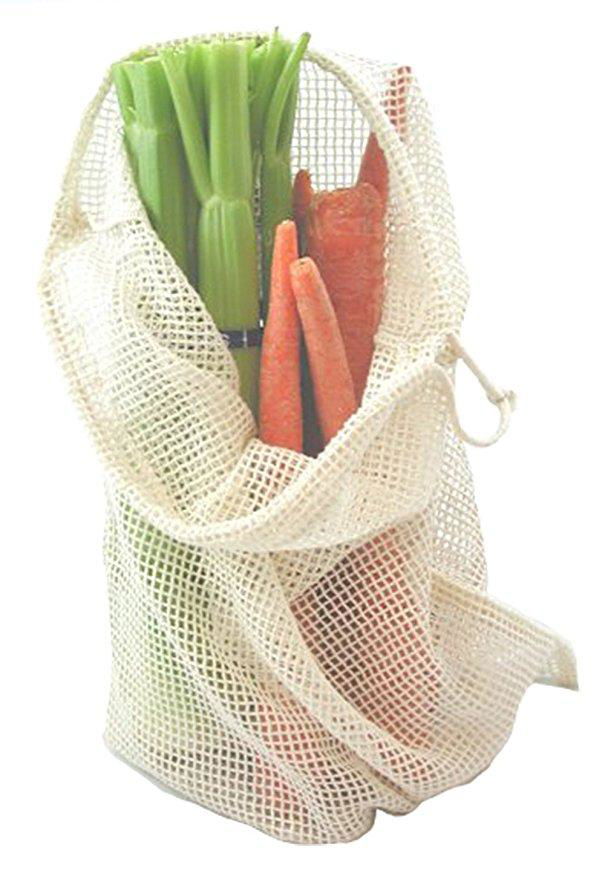 Cotton Muslin Produce Bag Reusable for Shopping with Organic Cotton 2