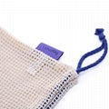 Reusable Produce Bags, Eco-Friendly Organic Cotton Mesh Bag with Tare Weight on 