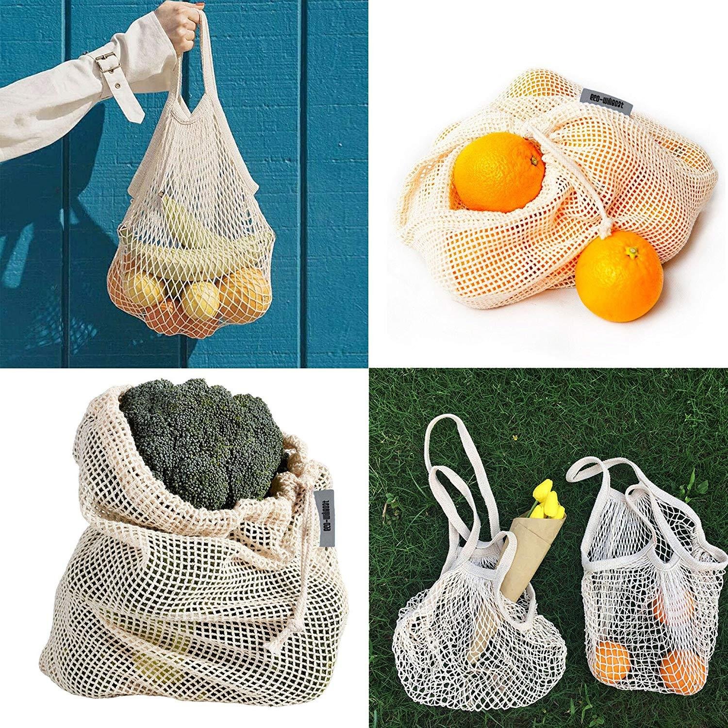 BEST REUSABLE PRODUCE BAGS for Grocery Shopping & Storage Net String Cotton bag