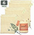 Cotton Produce Bags - 6 Pack Reusable