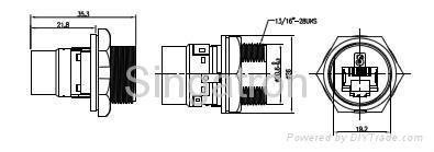 Singatron waterproof RJ45 Jack IP67 2