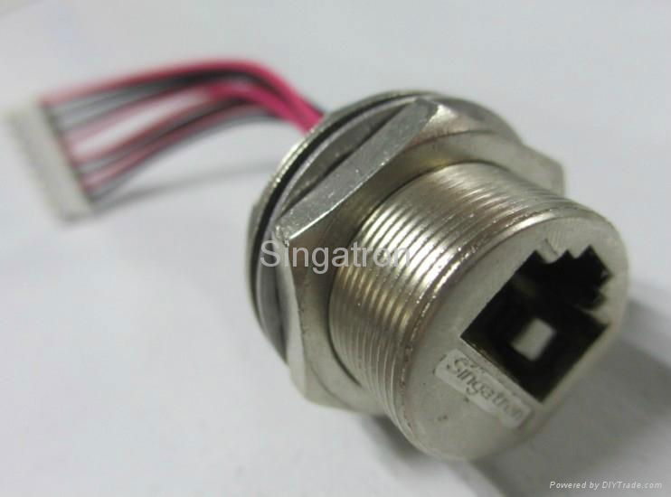 Waterproof metal RJ45 connector