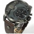  men's fashion brand leather watch time sports quartz watch