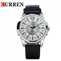 Casual Men Watch Brand Luxury Wristwatches Men Auto Date Leather 4