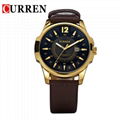 Casual Men Watch Brand Luxury Wristwatches Men Auto Date Leather