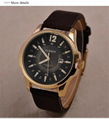 Casual Men Watch Brand Luxury Wristwatches Men Auto Date Leather 2