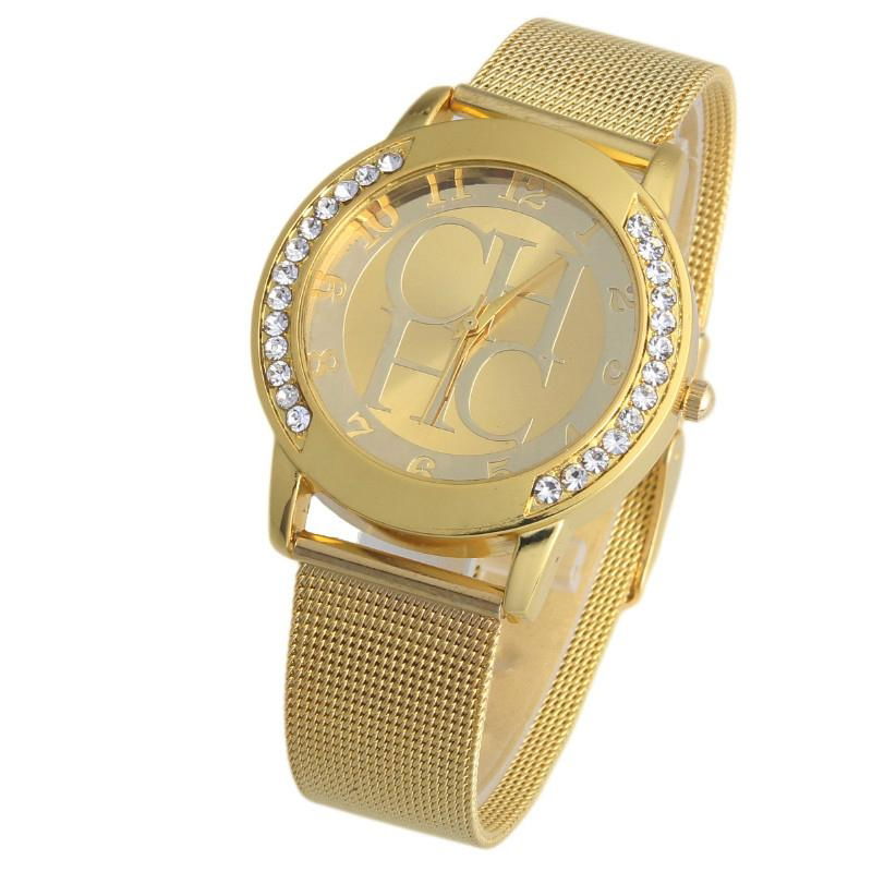 2015 Fashion Rhinestones Top Brand Wristwatches High Luxury  women Quarz  Watch 2