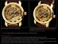 2015 WINNER brand fashion men mechanical hand-wind skeleton dial genuine leather 13