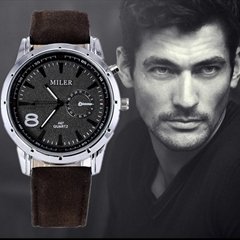 MILER Luxury Brand Watch Military Watches Men Fashion Sport Watches Men Leather 