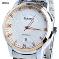 High Quality Waterproof Watches Men Full Stainless Steel Clear Mineral Glass 