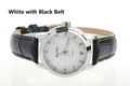 Classic Full Stainless Steel Clasp Watch Stamp Calendar Clear Mineral Glass Silv 9