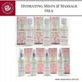 Hydrating mists and organic massage oils  1