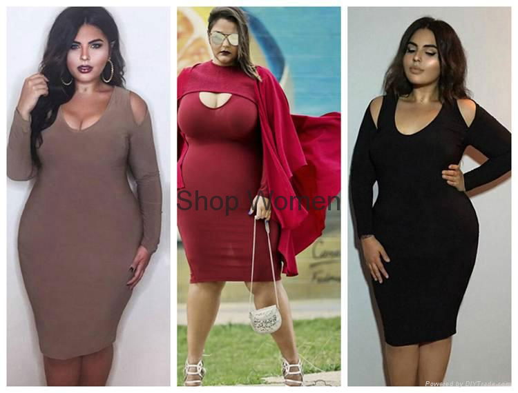 Women's Plus Size Strapless Long-sleeved Club Dress