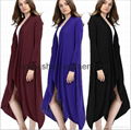 Long Sleeve Asymmetrical Drape Open