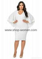 Women's Plus Size Cape Dress 2