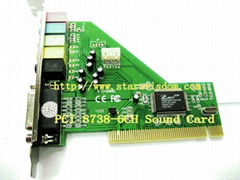 CMI/HT8738 6 channels pci sound card