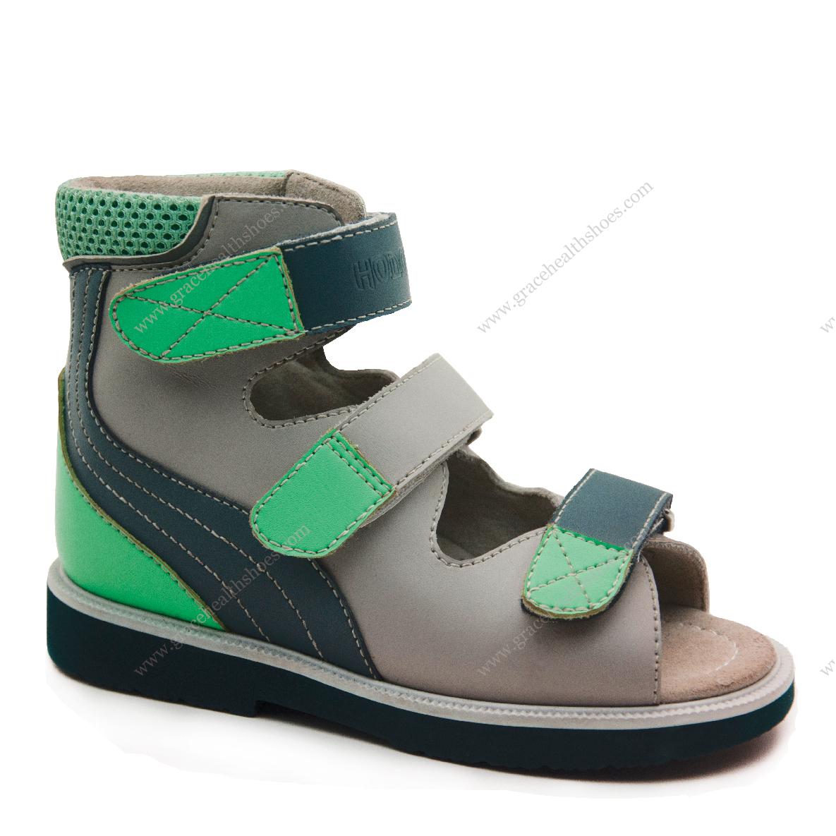 leather Orthopedic Shoes Children sandal for correct flat foot  3