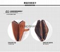 Long item leather zipper handcrafted webbing wallet- M6026 5