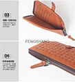 Long item leather zipper handcrafted webbing wallet- M6026 4