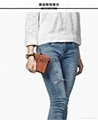 Long item leather zipper handcrafted webbing wallet- M6026 2