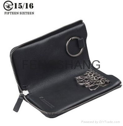 key-ring men's large capacity zipper coin purse-M3081 4